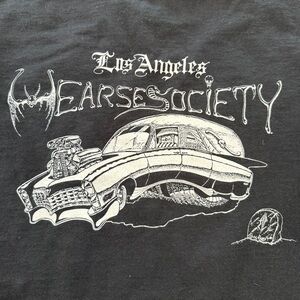Vintage Los Angeles County Hearse Society Black Graphic Tee